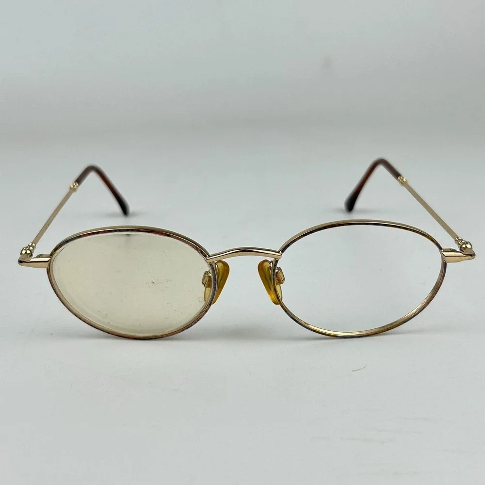 Anne Klein K1067 Women Eyeglasses‎ Frame Gold Tone Round Full Rim 49-18-135mm